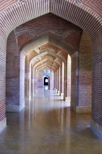 Tiled arches of the Shah Jahan Mosque
